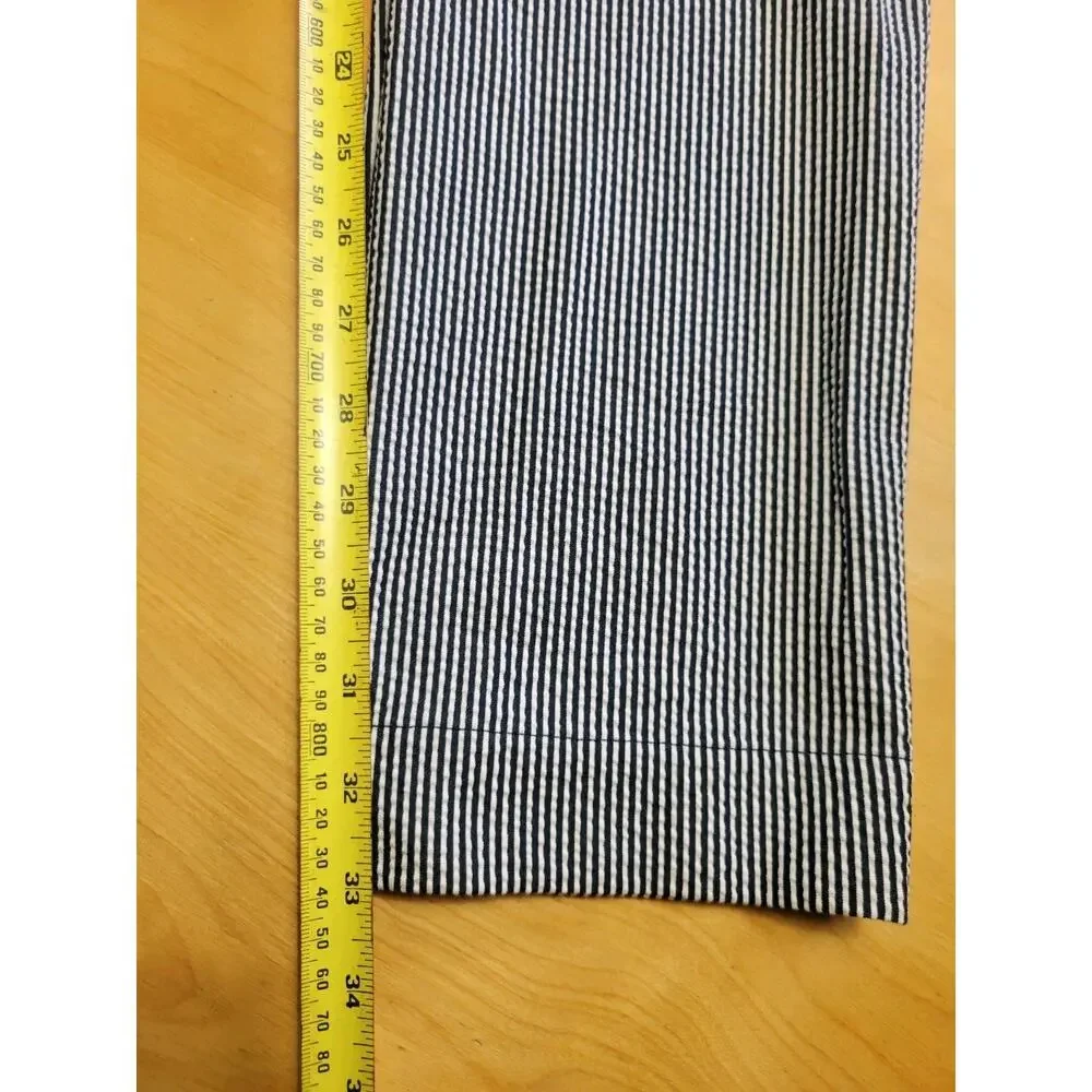 Rhone Seersucker Stretch Resort Pants Fits Mens 28×33 Blue White Striped Golf